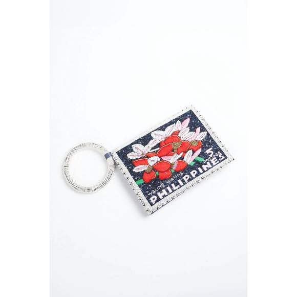 NEW ETHNIQUE filipinas handmade beaded wristlet in blue - Picture 6 of 6